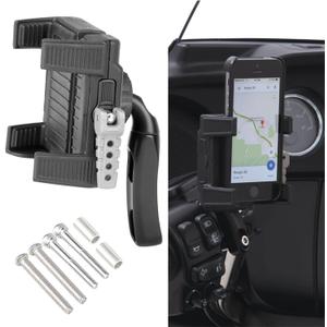 Motorcycle Mobile Phone GPS Navigation Bracket for Honda Gold Wing GL 1800 GL1800 F6B DCT 2018 2019 2020 2021 2022 2023 2024 Universal Phone GPS Holder with Black Perch Mount