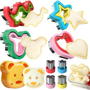 Sandwich Cutter and Sealer, Sandwich Cutter for Kids 5 PCSBIG, Decruster Sandwich Maker, Great for Lunchbox and Bento Box - Boys and Girls Kids Lunch