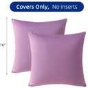QUORGVES Light Purple Velvet Pillow Covers 16x16 Inch Set of 2, Soft Solid Decorative Square Throw Pillow Covers, Decor Cushion Covers for Bed Sofa Couch Bedroom Living Room - Mauve