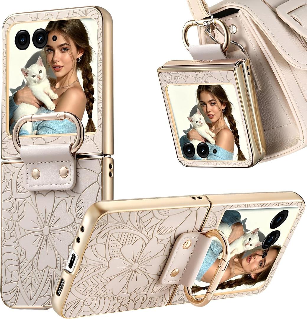 for Motorola Razr 2026 / Razr 2025 Case with Ring Holder HYY White