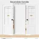 HOSOM 2 Pack Dummy Door Knob Matte Black Dummy Door Knob Single Side Closet Door Knob Set Keyless, Exterior/Interior Door Handle, Individual Non-Turning