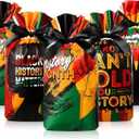 Funnymoom 48 Pcs Juneteenth Bags June 19 Gift Drawstring Bags Plastic Goodie Treat Bag for Freedom Independence Day African Candy Cookie Party Favor Supplies(Classic)