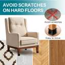 24 Pcs Chair Leg Floor Protectors Square,Black Silicone Felt Furniture Leg Pads Caps Covers for Hardwood Floors(Fit:1-1/16" to 1-5/8")