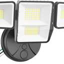 70W 7000LM LED Flood Lights Outdoor, Switch Controlled Security Lights with 4 Heads, Adjustable Heads, 6500K Daylight IP65 Waterproof Outside Wall Light for Backyard, Yard, Garage, Patio