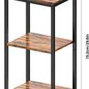 3 Tier End Table, Tall Nightstand for Small Spaces, Tall Side Table with Storage Shelves, Telephone Table, Small Entry Table for Living Room, Bedroom, Sofa Couch, Hallway, Office, Rustic Brown, 11.0"D x 14.9"W x 30.0"H