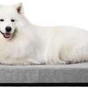 Diggs Bolstr Orthopedic Memory Foam Dog Crate Bed, Headrest, Large