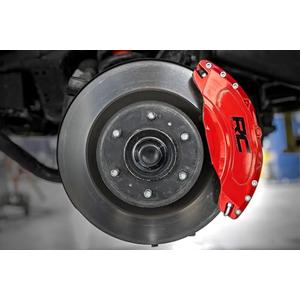 Rough Country Brake Caliper Covers for Toyota Tundra (2022-2026) - Red Corrosion Resistant Finish, 6061-T6 Aluminum, Front & Rear Brake Caliper Cover (Set of 2)