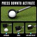 Premium Press-Lock Golf Ball Retriever 9Ft / 12Ft / 14.5Ft / 16.3Ft with Reinforced Stainless Steel Shaft & Non-Slip Rubber Grip, Golf Ball Retriever Telescopic for Water