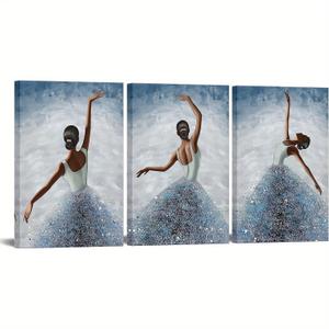 RyounoArt Ballet Canvas Wall Art Ballerina Picture Dancing Painting Prints for Bedroom Wall Decor Framed 16 * 24 inch Each, 3Pc RyounoArt Ballet Canvas Wall Art Ballerina Picture Dancing Painting Prints for Bedroom Wall Decor Framed 16 * 24 inch Each, 3Pc