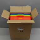 6 Pack Plastic Classroom Storage Baskets, Paper Trays for Classroom Organization & Turn in Trays for Teachers, Students, Desk Organizer Bin 13.8x10.6x3.1 Inch (Rainbow)