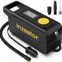 150 PSI Tire Inflator Portable Air Compressor, 12V DC Auto Shutoff Air Pump with Digital Pressure Gauge and Emergency LED Light for Car Tires, Bicycle & Balloons, Black