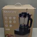 Blenders for Kitchen with Glass Jar, PRASKY 1500W Professional Heating Blender 55oz, 25000 RPM High Speed Protein Shake, Smoothies Blender Keep Warm, Auto Clean for Food Soups Sauces (Black)