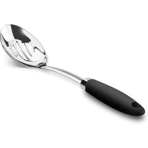 Brushed Stainless Steel Non-Slip Ergonomic Handle Spoon