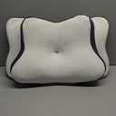 DONAMA Cervical Pillow for Neck and Shoulder,Contour Memory Foam Pillow,Ergonomic Neck Support Pillow for Side Back Stomach Sleepers with Pillowcase (Queen Size 24.8"Lx14.96"Wx5.51"H, Light Grey)