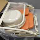 Foldable Bedside Commode, 304 Steel Portable Toilet for Adults