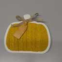 Holiday Home 6.7 in Wood Table Décor Pumpkin Sweater Yellow