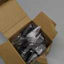 4 Pack Stocking Holders for Mantle for Christmas Decorations,2 in 1 Mantle Garland Holder for Hanging Christmas Stockings,No Drilling Required & Adjustable Garland Hanger, Metal(Black)