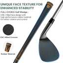 FULL CHOICE Golf Wedge Set, 52/56/60 Degree Golf Sand Wedge, Gap Wedge, Lob Wedge Golf Clubs, Wedges Golf Clubs for Men Women Right Hand, CNC Milled Face for More Spin and Control, Black 