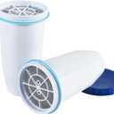 Recogwood 0 TDS Water Filter Replacement for Zero Pitcher & Dispenser | Upgraded 6-Stage Filtration | Removes 99.9% of Lead, Chromium, PFOA/PFOS | Compatible with ZR-001, ZR-004, ZR-017 | 2-Pack