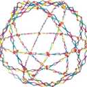 University Games, Hoberman Original Sphere-Rainbow, award-winning geometric expanding/contracting ball, Ages 4 to 104, Small