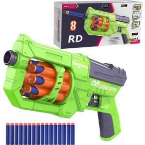 RD-8 Toy Blaster Gun Set, Foam Darts Fit for Nerf Guns for Kids Ages 8-12, Long Range Rotating Barrel, Fun Indoor & Outdoor Shooting Game, Gift for Boys Ages 5 6 7 8 9 10 12 (Neon Green) RD-8 Toy Blaster Gun Set, Foam Darts Fit for Nerf Guns for Kids Ages 8-12, Long Range Rotating Barrel, Fun Indoor & Outdoor Shooting Game, Gift for Boys Ages 5 6 7 8 9 10 12 (Neon Green)