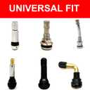 6 x Accretion Car Tire Valve Stem Caps, 4pcs Air Caps Cover, Hexagon ShapeUniversal for Cars, SUVs, Bike, Trucks and Motorcycles-Black