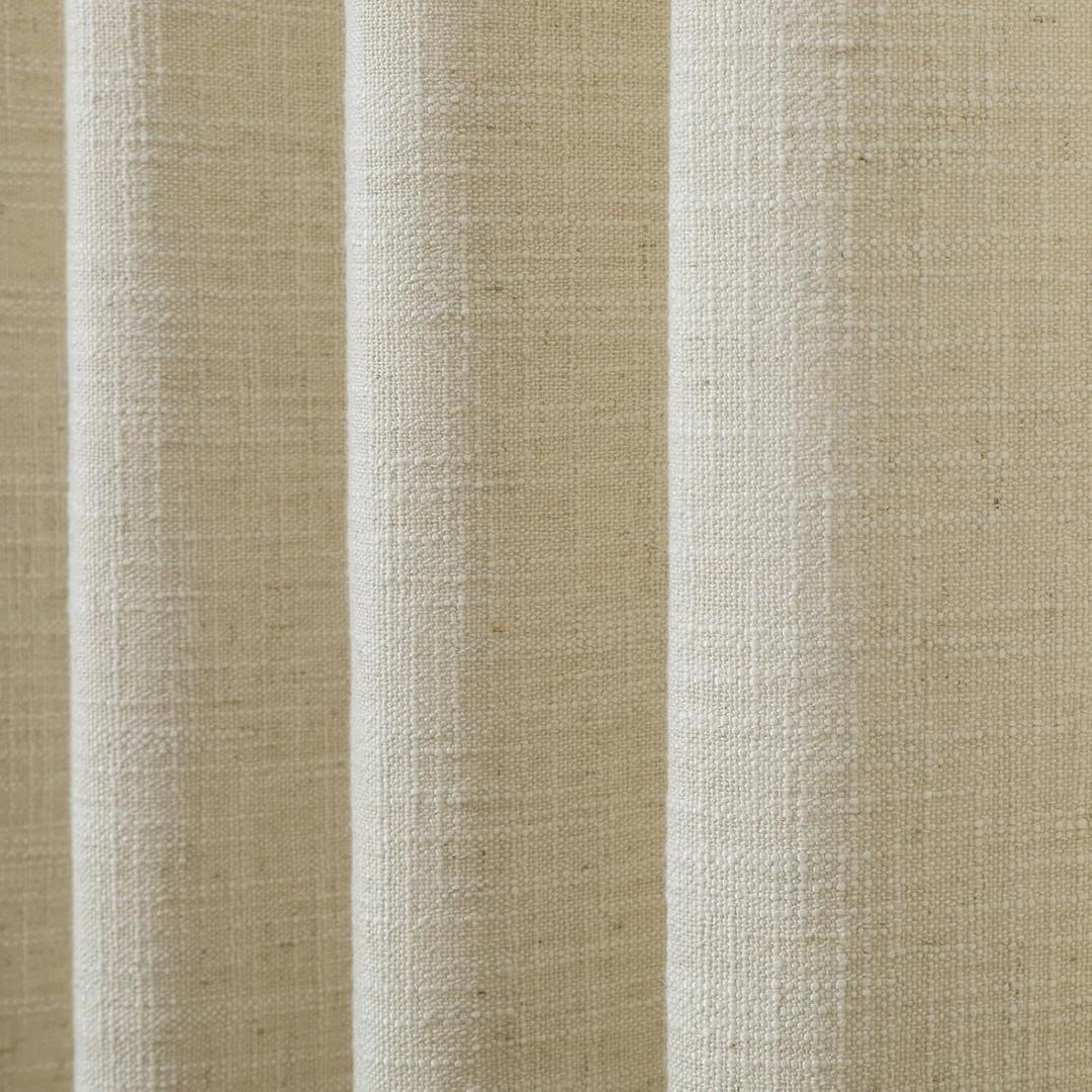  Curtains Two Panel Beige 100x100 Inch, 
Window Drapery for Bedroom and Living Room