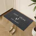 17" x 30" Welcome Mats, No Slip Funny Front Door mat for Home Entrance, Embroidered Funny Welcome Matt for Front Door, Low Profile Cute Shoes Take Them Off Door Mats for Front Door (Black)