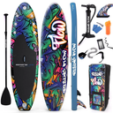 Inflatable Paddle Board - Stable Non-Slip Deck, 10'6", Blue