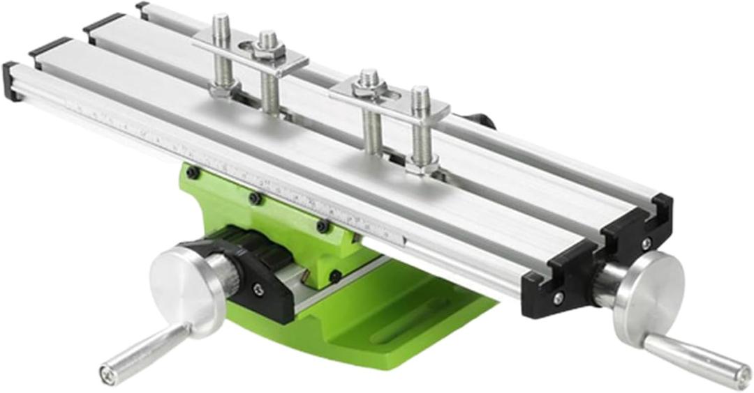 Mini Milling Machine Worktable 12.2 Inch Compound Slide Table Multifunction Drilling Press Working Table for Bench Drill Adjustme X-Y (A)