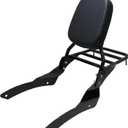 YHMOTO Black Motorcycle Sissy Bar Backrest with Luggage Rack For Yamaha VStar 650 400 DS650 Classic DS400 V star 1996-2017