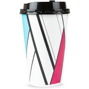 Insulated Paper Cups with Lids - 16 oz - Case Pack of 288 - For Coffee, Tea & To-Go Beverages