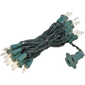 Novelty Lights 5 Feet 20 Bulbs Vintage Short Mini Light String, Clear Bulbs on Green Wire, 4-Inch Spacing Fairy Lights, Connectable End-to-End, UL Listed for Indoor/Outdoor