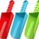 LNCOJOLM 3 PCS Thick 9" Beach Shovel Spade Scoop Trowel Sand Toys for Kid Toddler Adult, Plastic Heavy Duty Garden Digging Planting Shovel Tool Kit Sandbox Toys Gift Set Party Favor