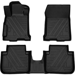 Accord Floor Mats Compatible with 2013-2017 Honda AccordAll Weather Protection Waterproof Durable Anti-Slip Odorless Custom-fit TPE Floor Liner 1st and 2ed Rows Set