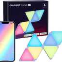 Cololight Smart Gaming Room Decor, Music Sync Wall Lights for Bedroom, Triangle Gaming Setup Lights With 6 Connection Slots, Compatible with Alexa Google Gift For Men 6pcs