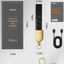 TopMade Keychain, Works with Apple Find My, Premium Handmade Knit Leather Car Key Chains for Women & Men, Smart Tracker Tag, Anti-Lost Key Finder, Universal Key Fob Holder, IP67 Waterproof, Black