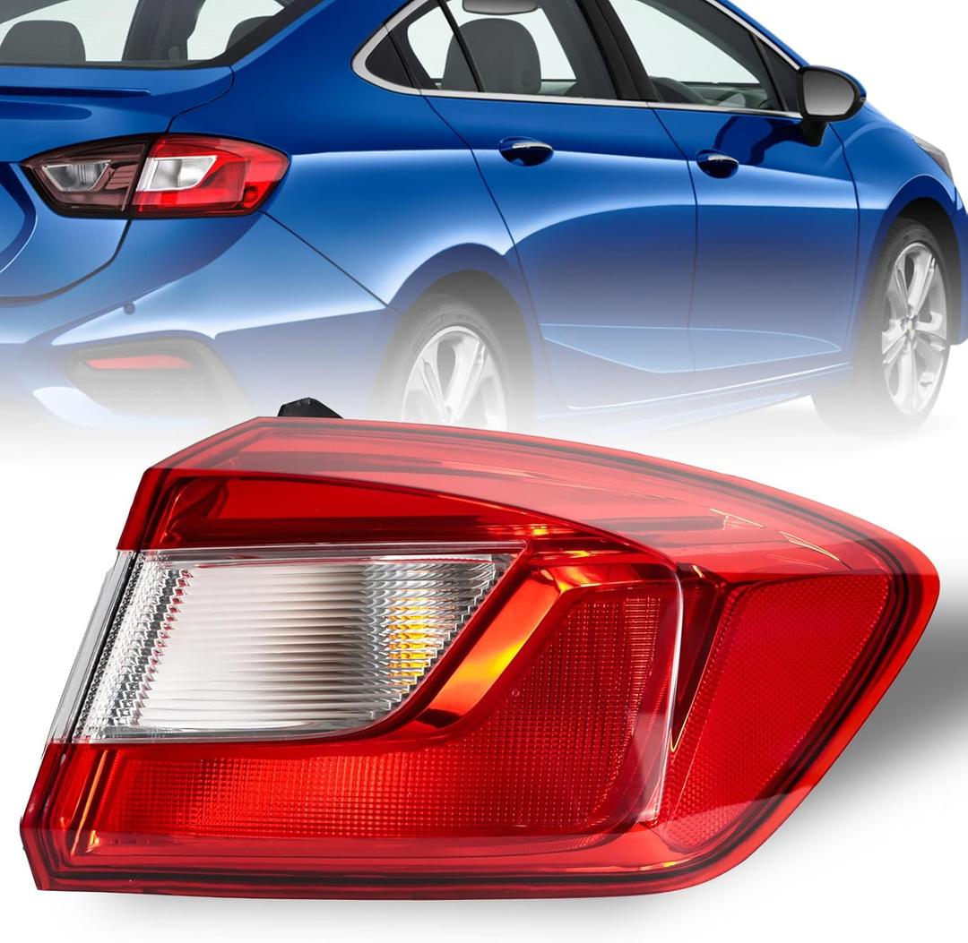 Tail Light Assembly Compatible With Chevrolet Cruze 2016 2017 2018 2019 taillight brake lights (Passenger right side)