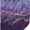 Purple Marble Hand Towels for Bathroom Set of 2 Abstract Gold Texture Aesthetic Soft Absorbent Kitchen Towel Modern Elegant Art Decorative Bathroom Towels for Bath Guest Shower Face Hair Gym 14"x28"