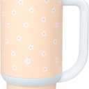 Ello Oasis 40 oz Tumbler with Handle & Retracting Straw | Reusable Insulated Stainless Steel Cup 100% Leakproof, Gifts for Teens Women Men | Keeps cold for 24 Hours, Cup Holder Friendly, Daisies