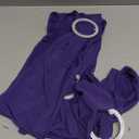 Spandex Purple Chair Sashes 50 Pack, Chair Bands with Buckle Slider for Wedding Party Folding Chairs Decor