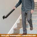 6FT Industrial Pipe Stair Railing Wall Mounted 500lbs Capacity Black
