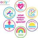 Ooly 28 PC DIY Shrinking Art Kit for Kids, 20 Plastic Pre Cut Charms and More, No Mess Creative Activity Jewelry Making Kit - Fun Friends