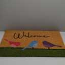Colorful Birds - 29"x17" - Coir Door Mat with Heavy Duty Backing - Welcome Mats for Entryway, Porch - Anti-Slip PVC & Coconut Fiber Surface - Natural Home Accessories, Minimalist Original Design