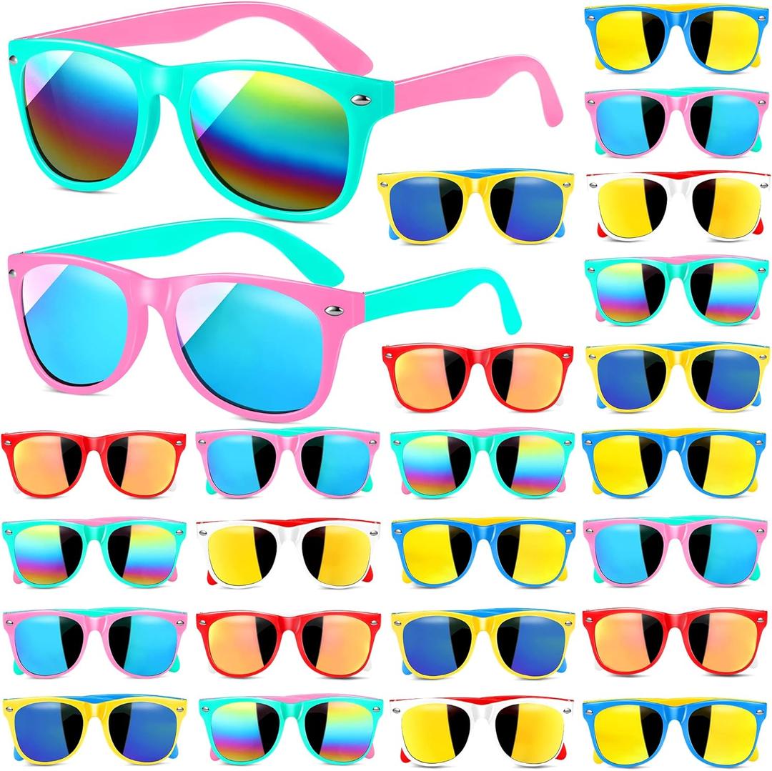 Kids Sunglasses Bulk Party Favors, 24Pack Kids Sunglasses Party Favors with UV400 Protection for Boys and Girls, Party Favor, Birthday Graduation Party Supplies.