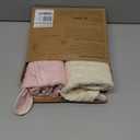 KeaBabies 2Pack Hooded Baby Towels for Newborn  30x30 Soft & Absorbent Viscose From Bamboo Baby Bath Towels with Hood for Infant, Toddler,Kids,Boys Girls,Newborn Bath Essentials (Rose Ivory, Petite)