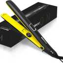 IBROO Ceramic Flat Iron Hair Straightener, 1 inch Tourmaline Ionic Curling Straightening Iron in One, 15% Extra Long, 230℉ to 450℉ Straight Iron for Black Women Hair, Dual Voltage 110v220v for Travel