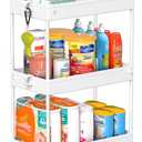 SPACEKEEPER Storage Rolling Cart, 3 Tier Laundry Room Organization Utility Cart Bathroom Organizer Mobile Shelving Unit Shelves Multi-Functional Trolley, White