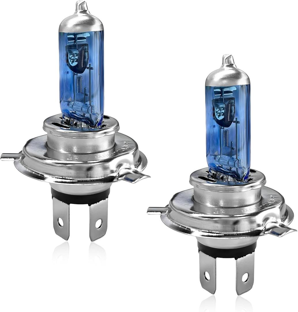 2 PCS Bright H4 Led Headlight Bulbs, 12V 100W 6000K Waterproof Car Fog Light Bulbs, Efficient Plug-and-Play High Beam Low Beam Bulb Replacement for Cars SUVs Trucks (Blue)