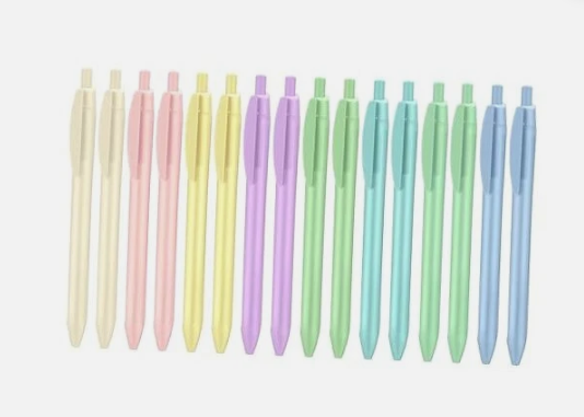 Pastel Retractable Ballpoint Pens,Medium Point 1.0mm Black Ink,Quick
